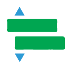 Two rectangles with triangles on opposite ends